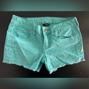 American Eagle teal shorts super stretch sz 2